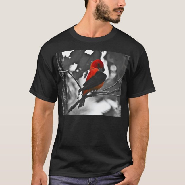 Camiseta Male Scarlet Tanager (Frente)
