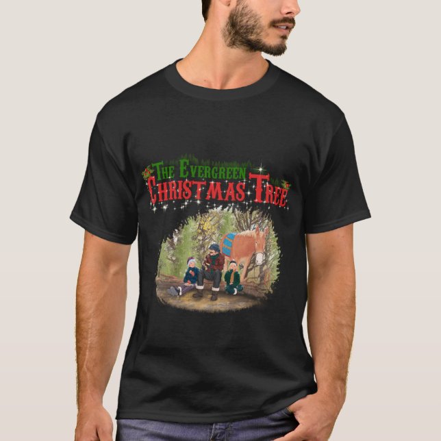 Camiseta Males Evergreen Christmas Tree shirt  (Frente)