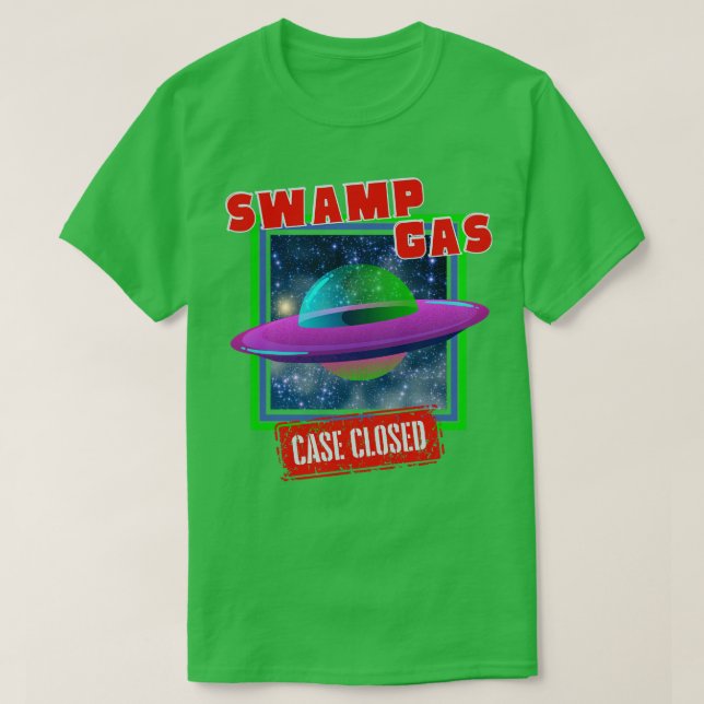 Camiseta Maleta de gás de pântano fechada (Frente do Design)
