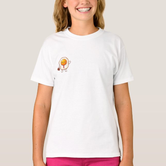 Camiseta Maleta de Ovos de Negócios Acenando Crianças (Frente)