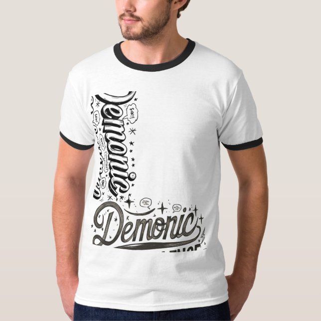 Camiseta Malevolência Demônica 👕 T-Shirt Ringer Men (Frente)