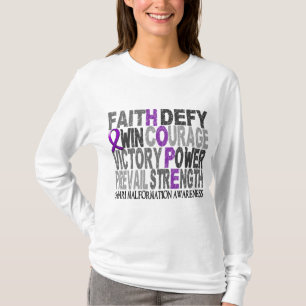Camiseta Malformação de Chiari da colagem da palavra da