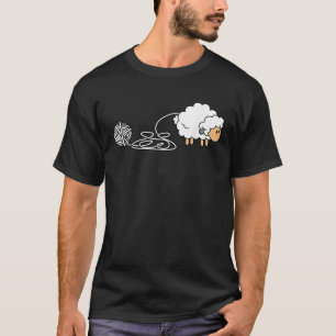 Camiseta Malha Crochê Ovelha Malharia Linha Agulha
