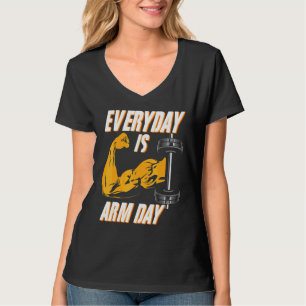 Camiseta Malhação Arm Day Sayings For Weightlifter Bodybuil