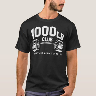 Camiseta malhação de Extração de Peso do Clube de 1000 Lb