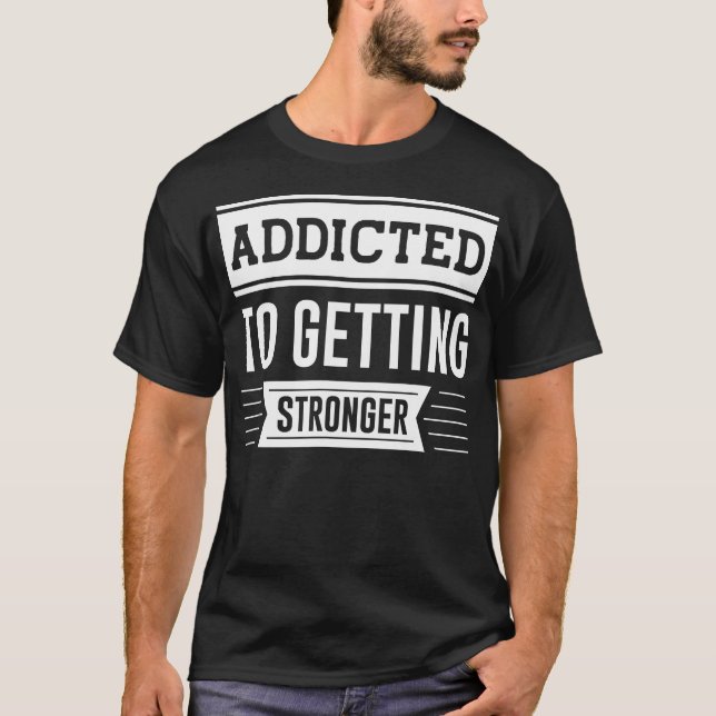Camiseta Malhação De Gym Viciado Em Se Fortalecer M (Frente)