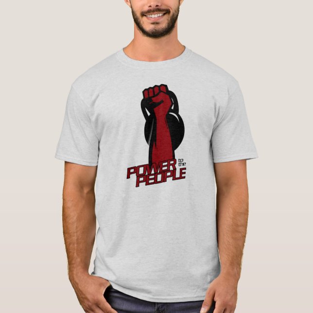 Camiseta Malhação de Kettlebell - poder às pessoas (Frente)