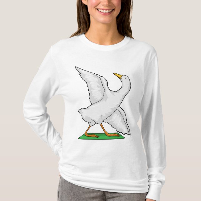 Camiseta Malhação de Meditação de Yoga Duck (Frente)