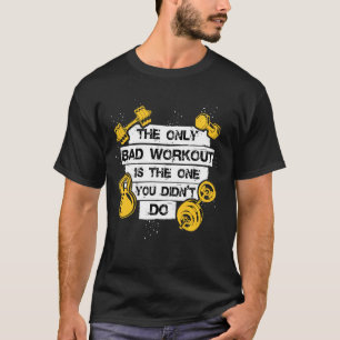 Camiseta Malhação de Motivação de Gym de Cotação de Workout