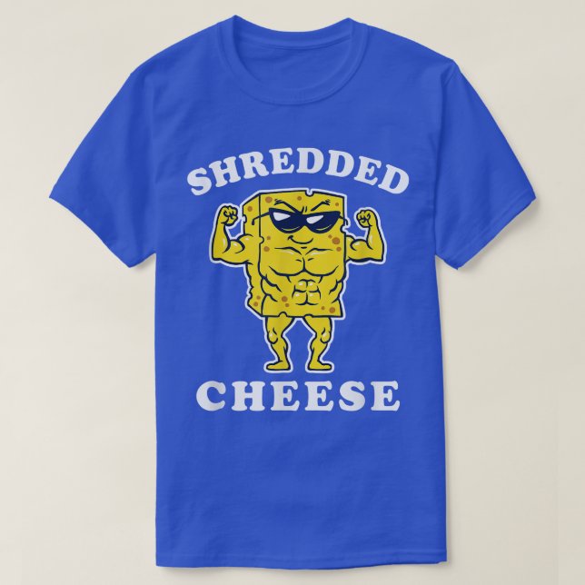 Camiseta Malhação    de Queijo Engraçado Levantando-se  (Frente do Design)