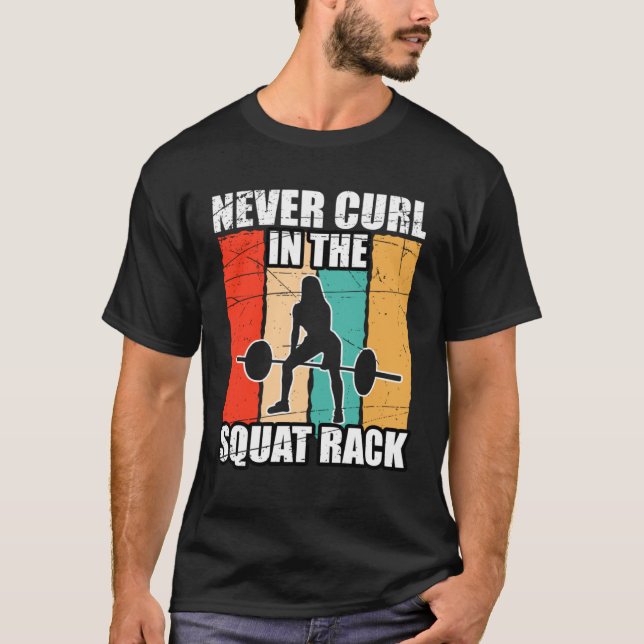 Camiseta Malhação De Workout De Potência Nunca Curva No Squ (Frente)