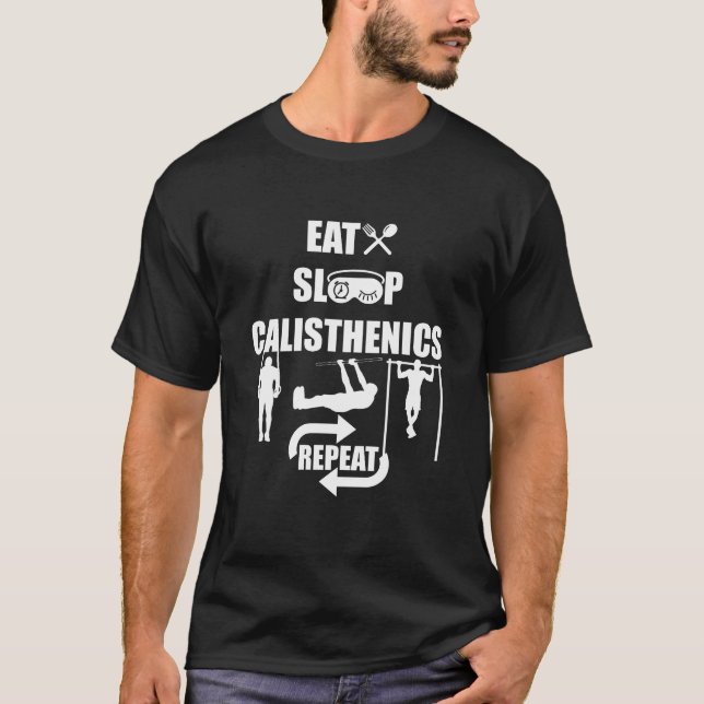 Camiseta Malhação do exercício do Gym dos Calisthenics (Frente)