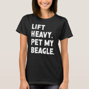Camiseta Malhação Elevação do Beagle Pet Dog Pesado