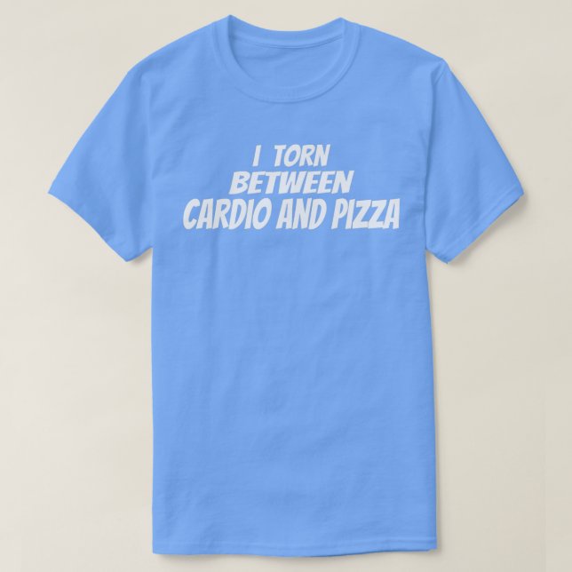 Camiseta Malhação I rasgada entre Cardio e Pizza (2) (Frente do Design)