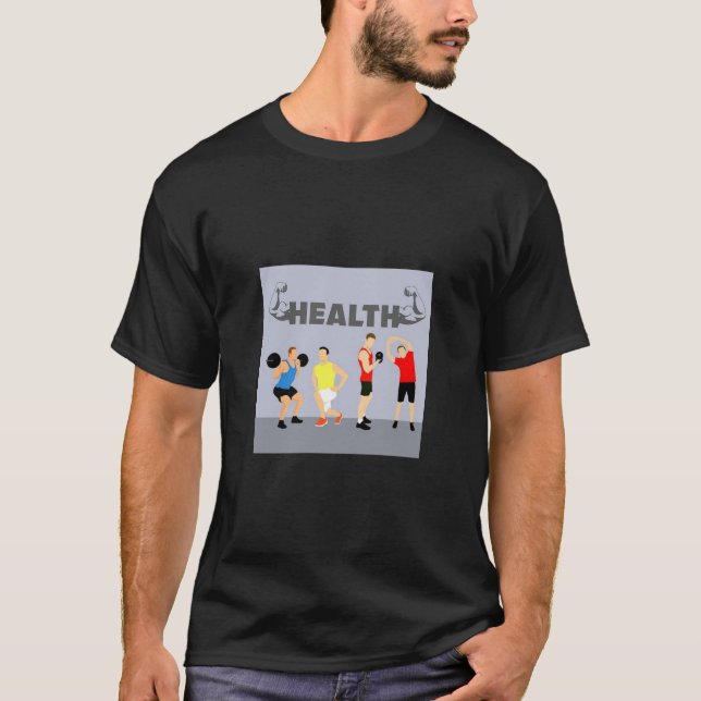 Camiseta malhação masculina. Design na frente e in (Frente)