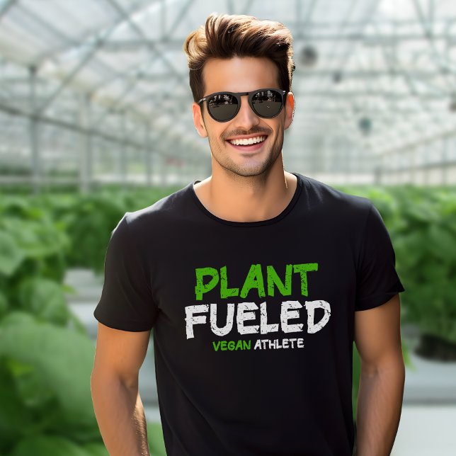 Camiseta Malhação Verde Alimentada por Plantas (Atleta Vega (Criador carregado)