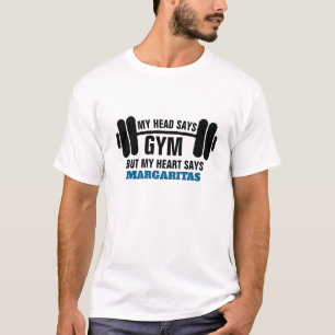 Camiseta Malhação vs. Diversão Dilema, Engraçado Gym vs Mar