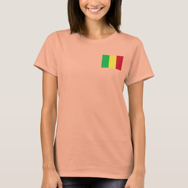Camiseta Mali Bandeira + Mapa (Frente)