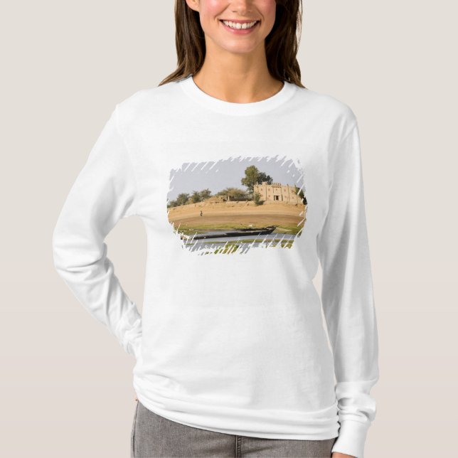 Camiseta Mali, Djenne. Rio Bani perto de Djenne (Frente)