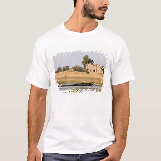 Camiseta Mali, Djenne. Rio Bani perto de Djenne (Frente)