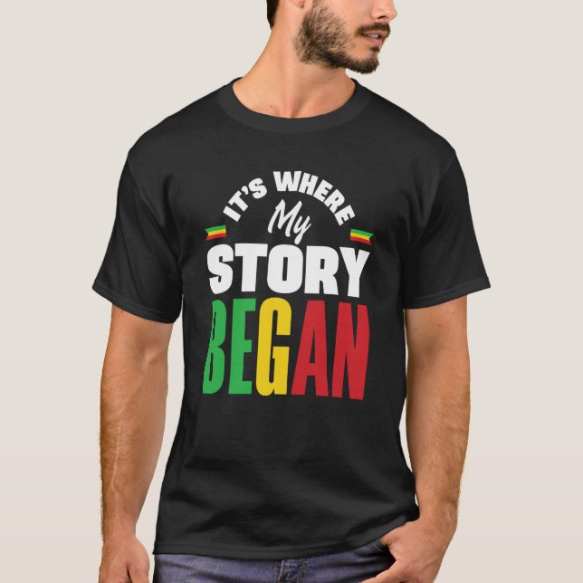 Camiseta Mali Mali Sinaliza Onde Minha História Começou (Frente)