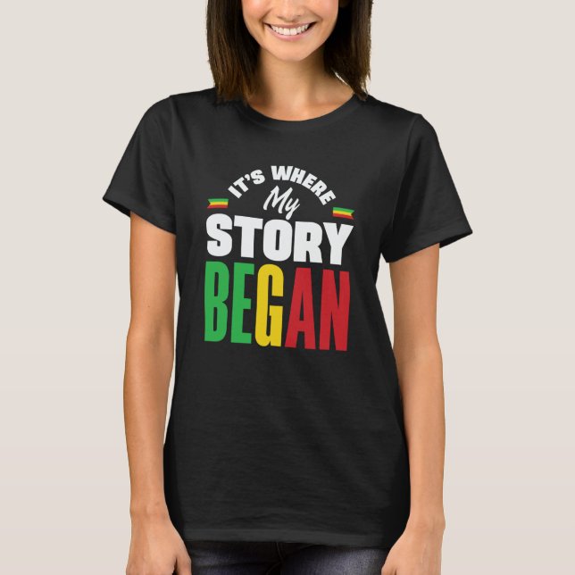 Camiseta Mali Malian Mali Flag Its Where My Story Began (Frente)