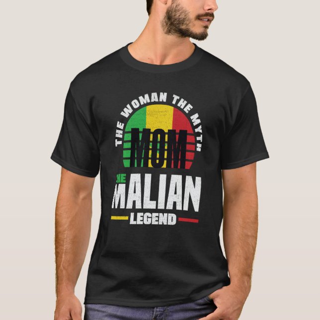 Camiseta Mali Malian Mali Flag Mothers Day (Frente)
