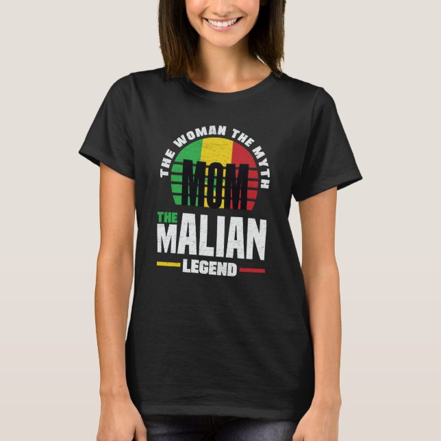 Camiseta Mali Malian Mali Flag Mothers Day (Frente)