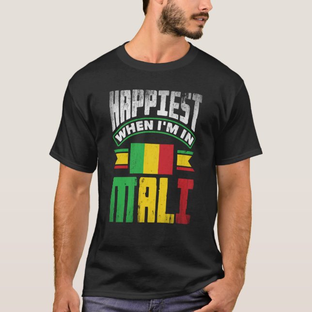 Camiseta Mali, Sinalizador Mali, é o que mais acontece quan (Frente)