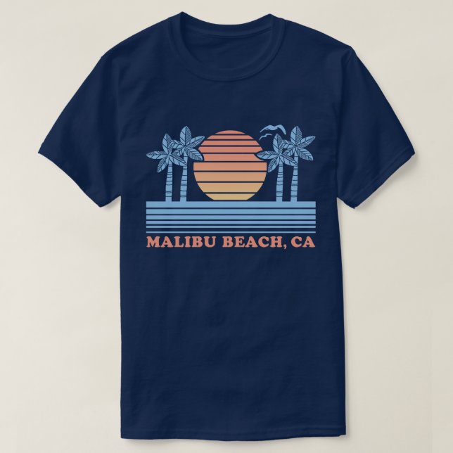 Camiseta Malibu Beach CA (Frente do Design)