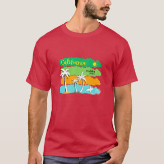 Camiseta Malibu Beach California Surf Vibes Art