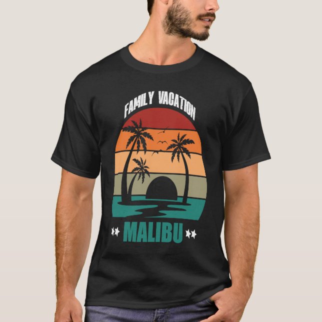 Camiseta Malibu Summer Family Couple Matching Holiday (Frente)