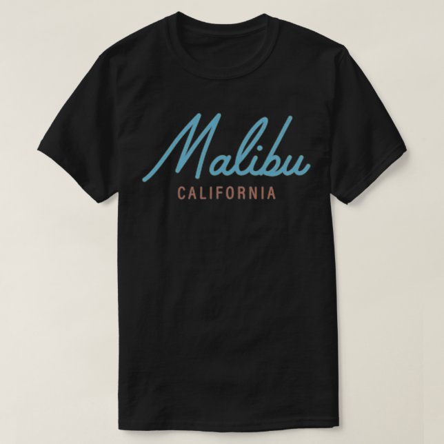 Camiseta Malibu Sunset (Frente do Design)
