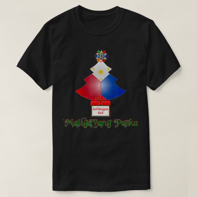 Camiseta Maligayang Pasko Filipino Natal Parol (Frente do Design)