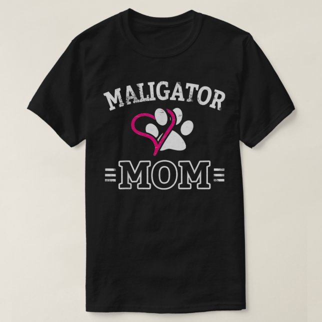 Camiseta Maligna belga Maligna Mãe Cachorro Engraçado Mama  (Frente do Design)