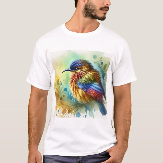 Camiseta Malimbe Bird 101024AREF112 - Watercolor (Frente)