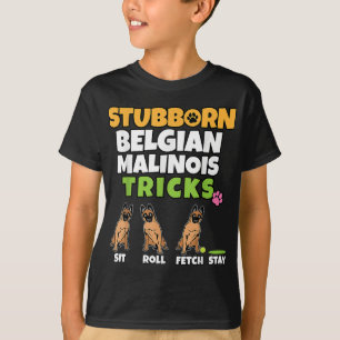 Camiseta Malinois Belgas-Teimosos Eu Canto Engraçado