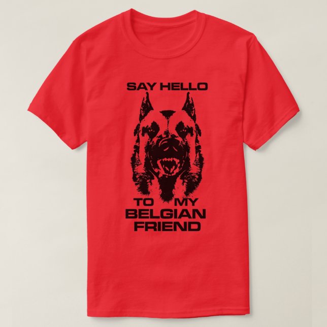 Camiseta Malinois Belgian shepherd Mechelaar   2  (Frente do Design)
