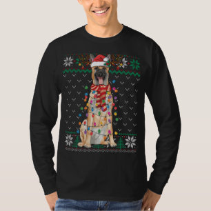 Camiseta Malinois Natal Belga Cachorro Engraçado