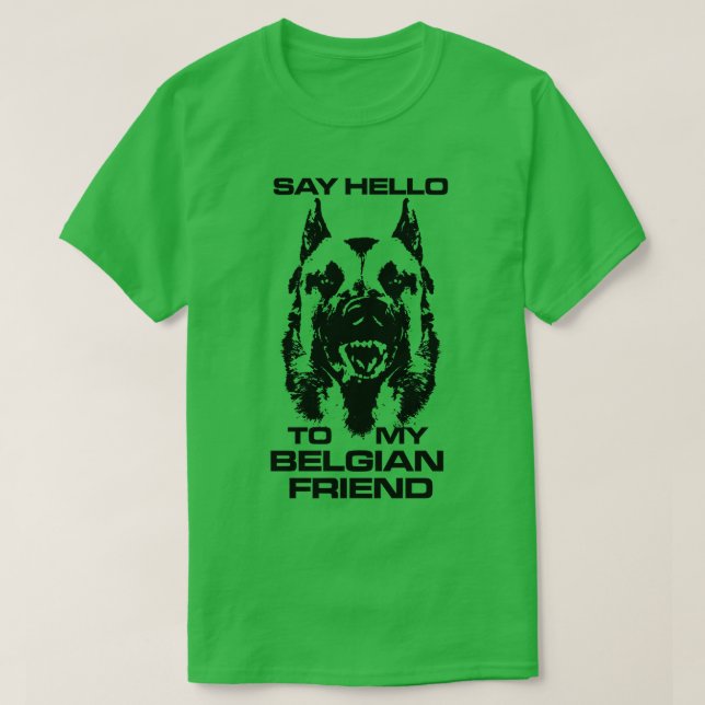 Camiseta Malinois, pastor belga Mechelaar (1) (Frente do Design)
