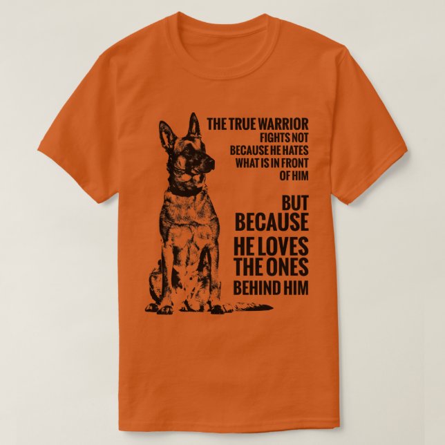Camiseta Malinois, pastor belga Mechelaar (17) (Frente do Design)