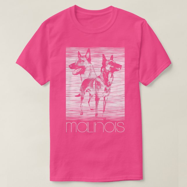 Camiseta Malinois, pastor belga Mechelaar Maligator (1) (Frente do Design)