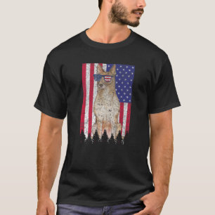 Camiseta Malinois Patriotic Dog USA Prioridade Americana