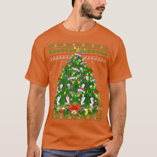 Camiseta Mallard Bird Xmas Lighting Tree Papais noeis Malla