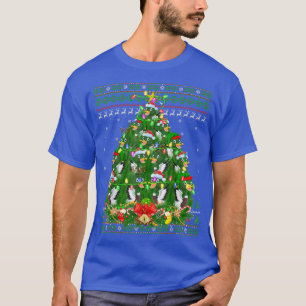 Camiseta Mallard Bird Xmas Lighting Tree Papais noeis Malla