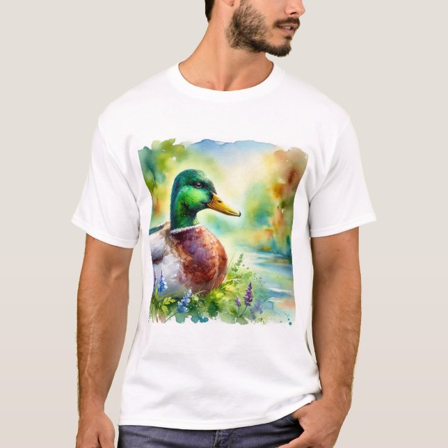 Camiseta Mallard Duck in Light and Color 040924AREF118 - Wa (Frente)