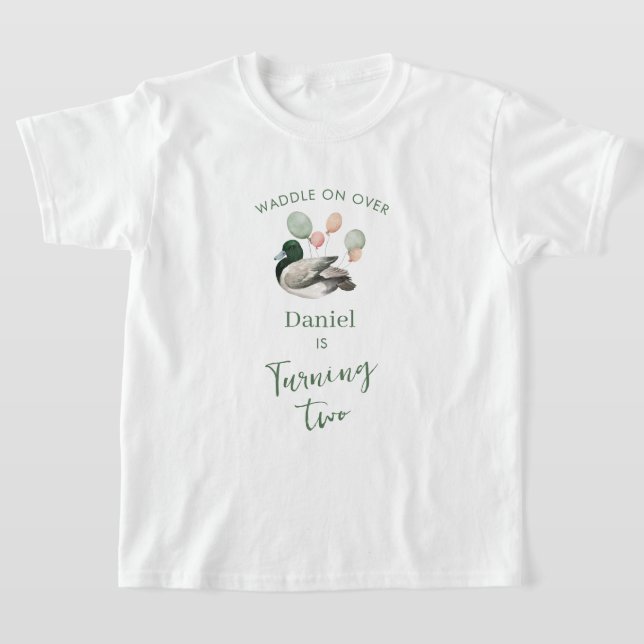 Camiseta Mallard Lucky Duck Any Age Birthday  (Postura )