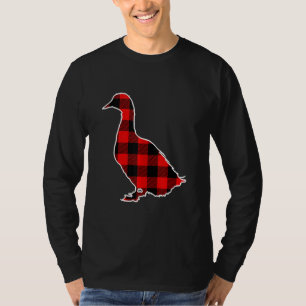 Camiseta Mallard Red Buffalo Xadrez Pata Pássaro Correspond
