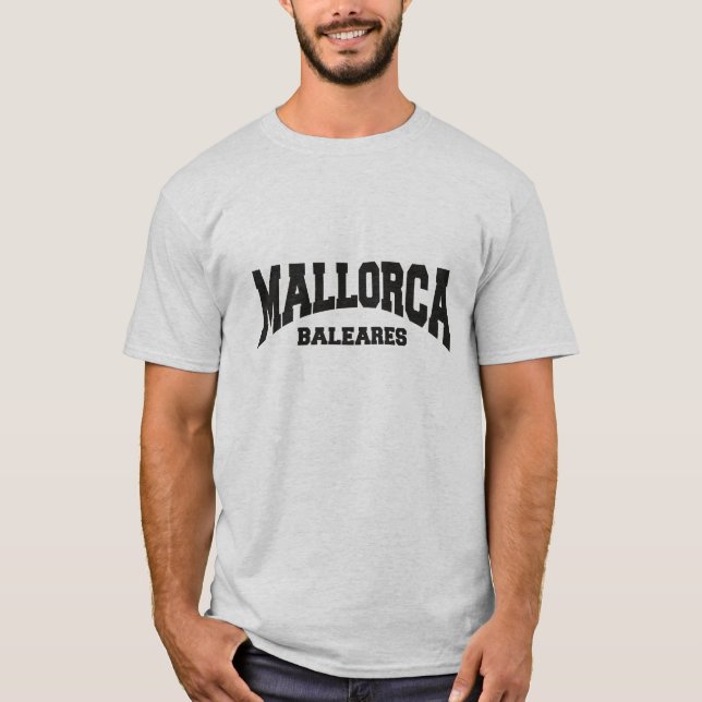 Camiseta Mallorca Baleares - Estilo do logotipo com letra d (Frente)