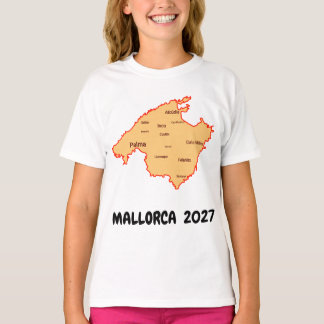 Camiseta Mallorca spanien Strand Inselkarte palma